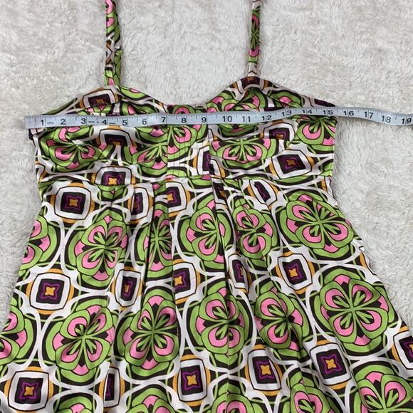 Ye-Ye pink and green patterned dress, small - Picture 5 of 9